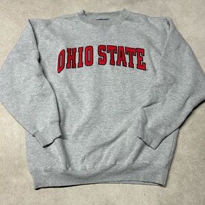 Champs Ohio State Embroidered Heathered Gray Pullover Crewneck Men’s Size Large